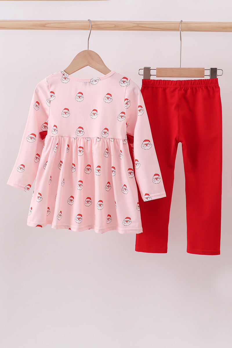 Christmas santa claus print pants set