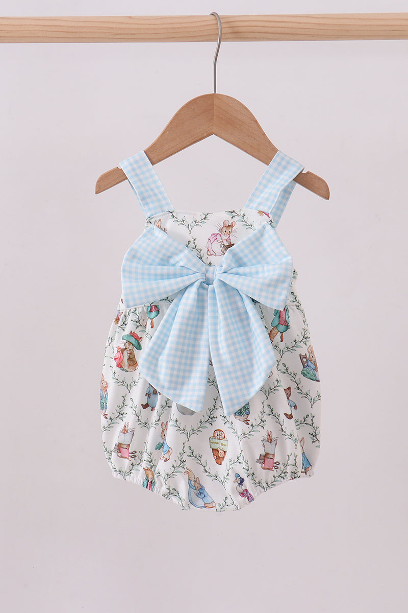 Blue bunny bow bubble