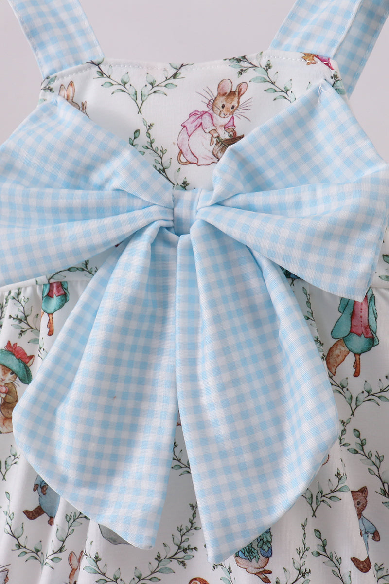 Blue bunny bow bubble