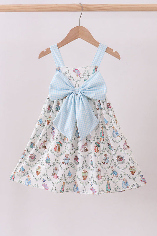 Blue bunny bow dress