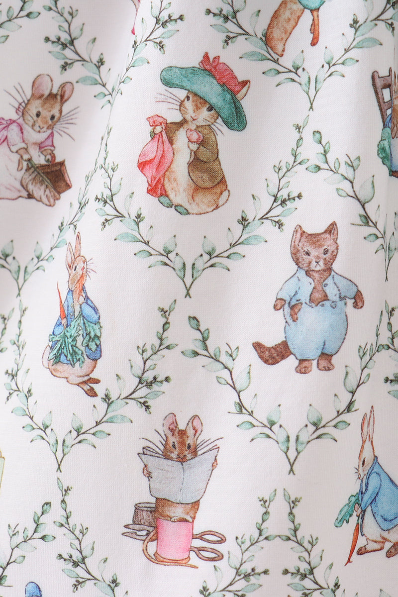 Blue bunny bow dress