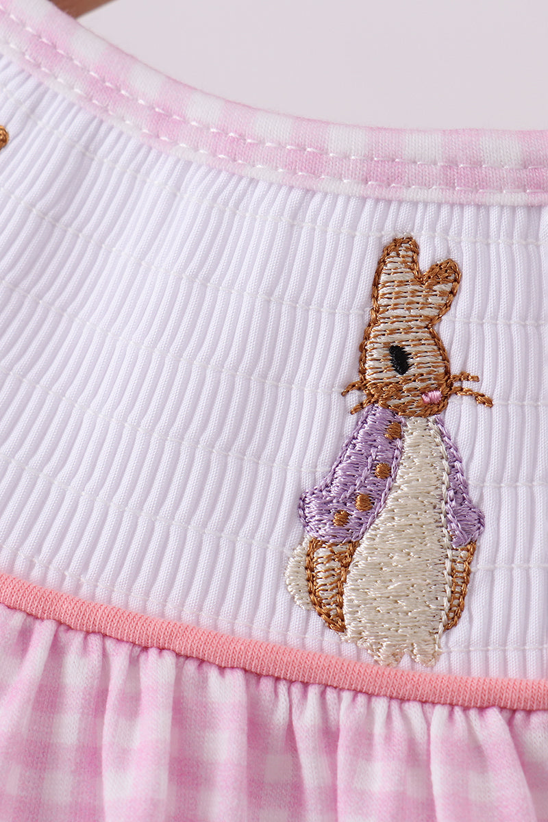 Pink bunny embroidery bubble