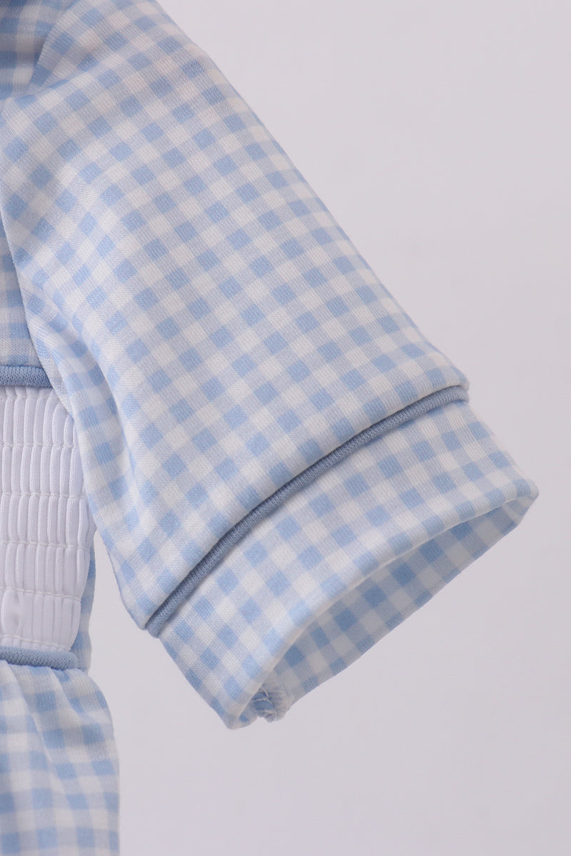 Blue bunny embroidery bubble