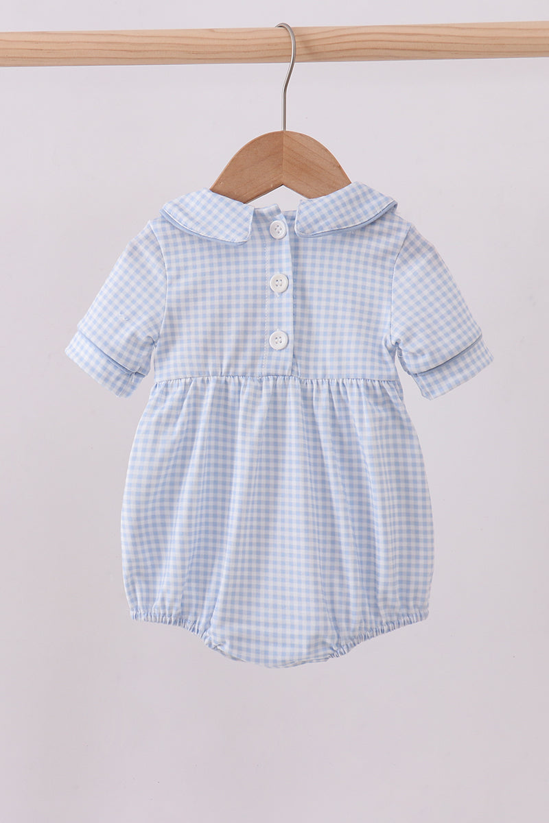 Blue bunny embroidery bubble