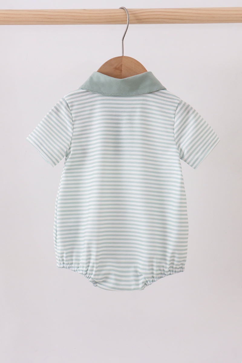Sage bunny embroidery stripe bubble