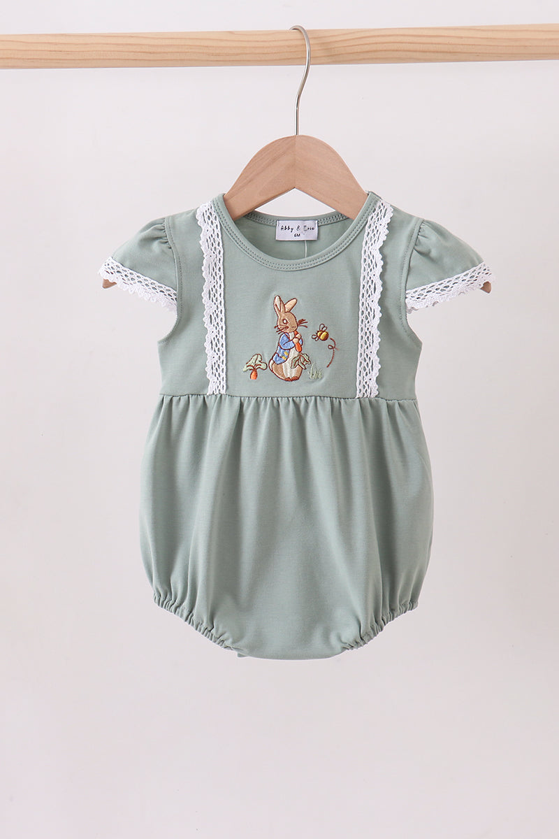 Sage bunny embroidery bubble