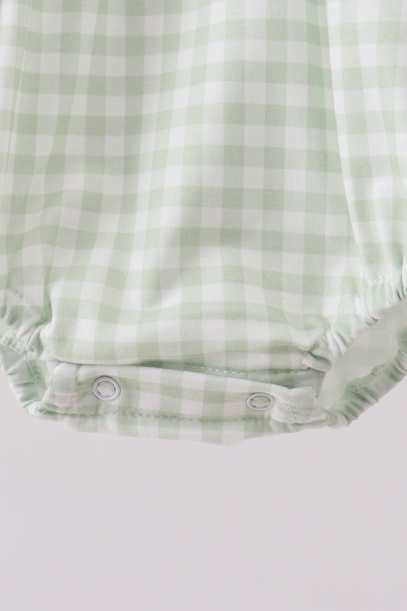 Bunny embroidery gingham bubble