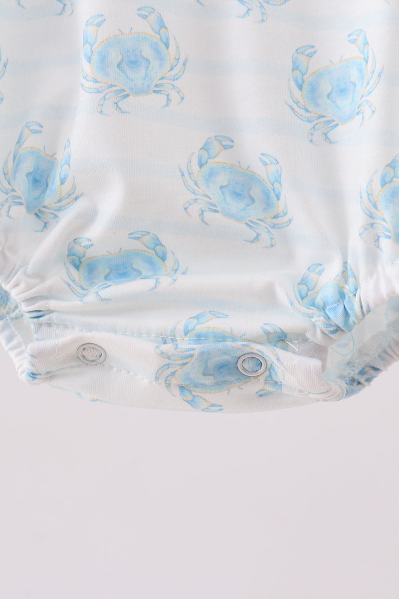 Blue crab print bubble