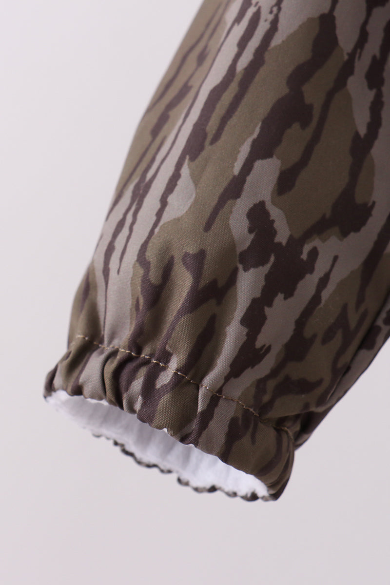 Camouflage print raincoat