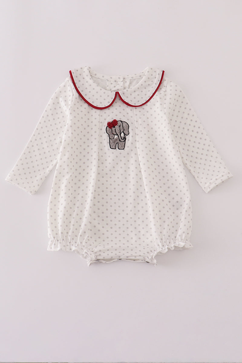 Alabama polka dot elephant french knot bubble