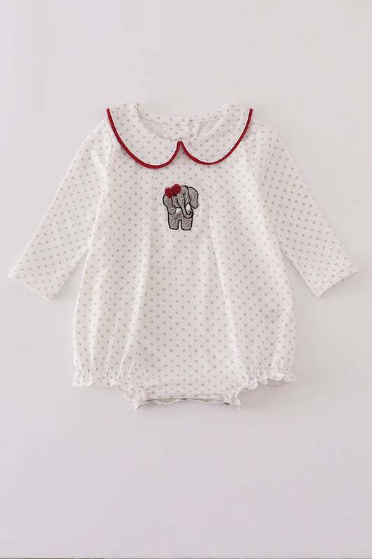 Alabama polka dot elephant french knot bubble