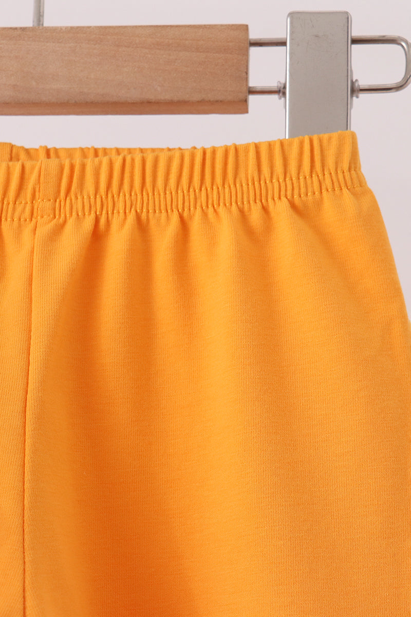 Orange Tennessee Go Vols Embroidery Bow Pants Set