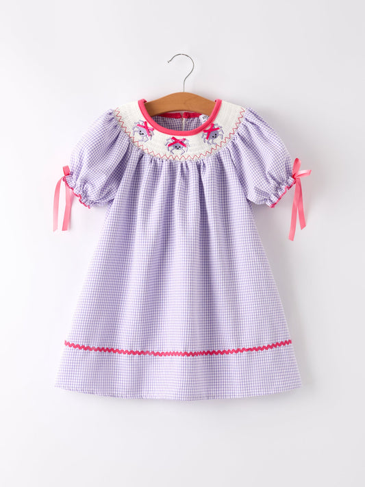 Autumn Spider Smock Embroidery Girls Dress