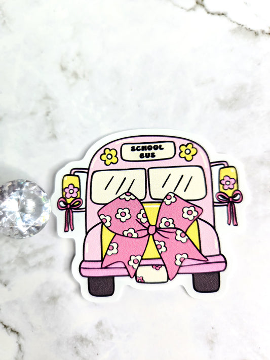 Back to school in style bus sticker