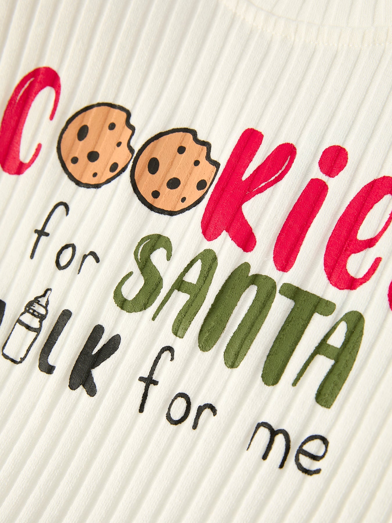 Christmas "Cookies for SANTA, Milk for Me" Girls Outfit