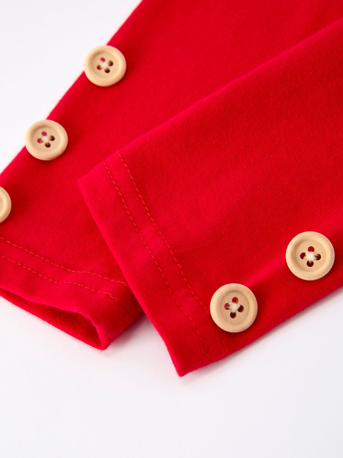 Girl Christmas Outfit – Puff Sleeve Top and Red Leggings Set