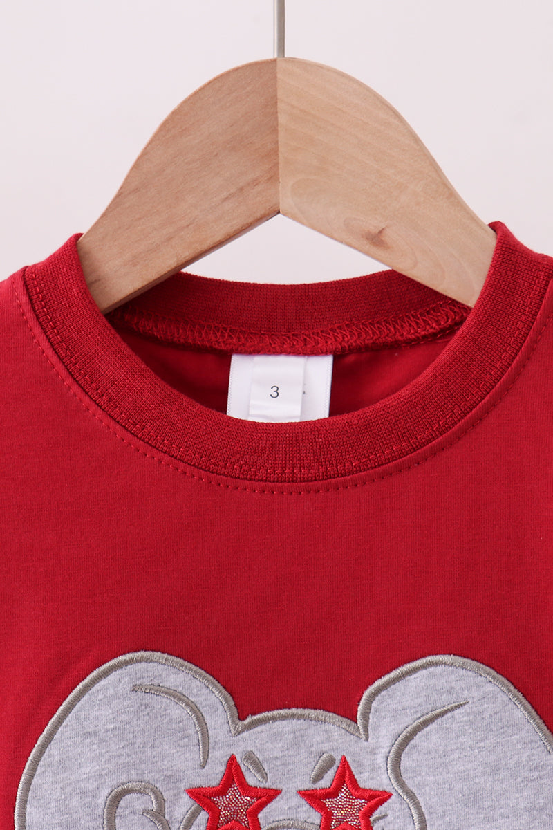 Premium Maroon Alabama elephant applique top