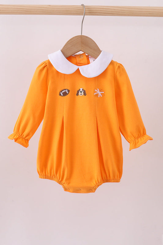 Premium Orange Tennessee puppy applique bubble