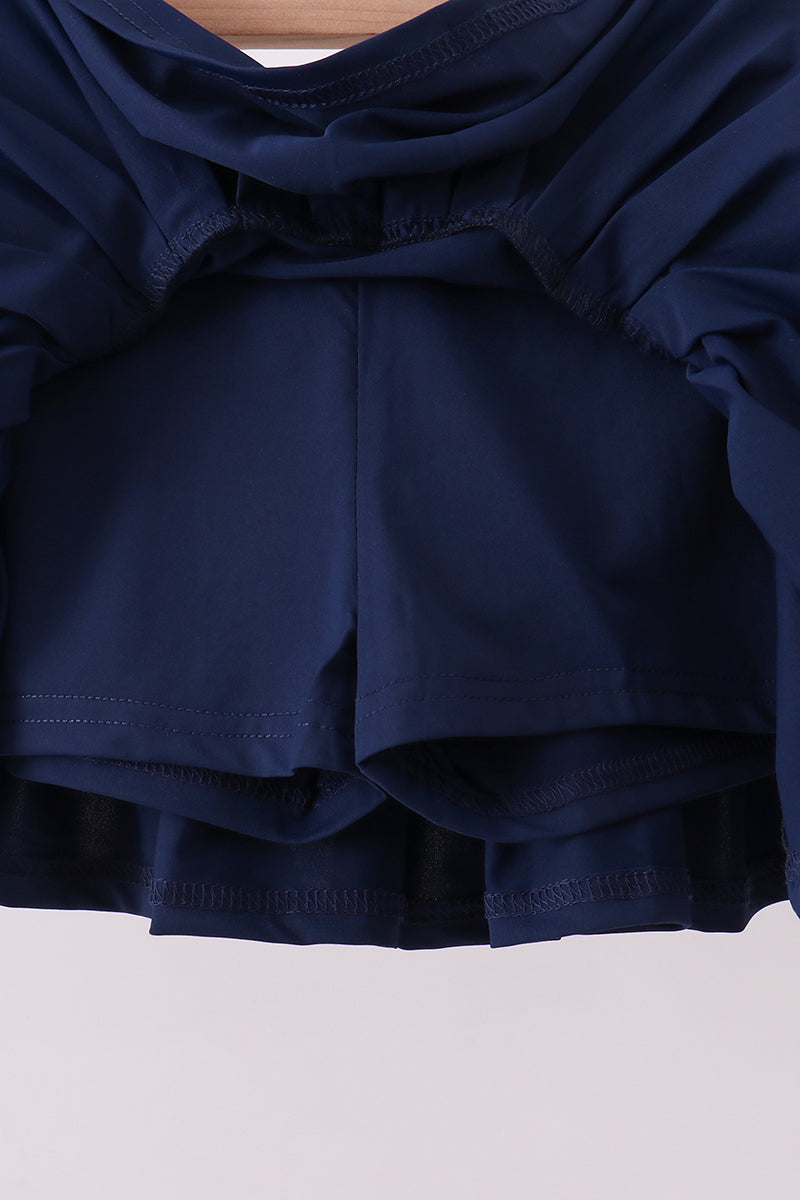 Blue pleated skort