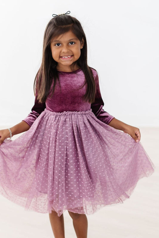 Amethyst Velvet Tutu Dress