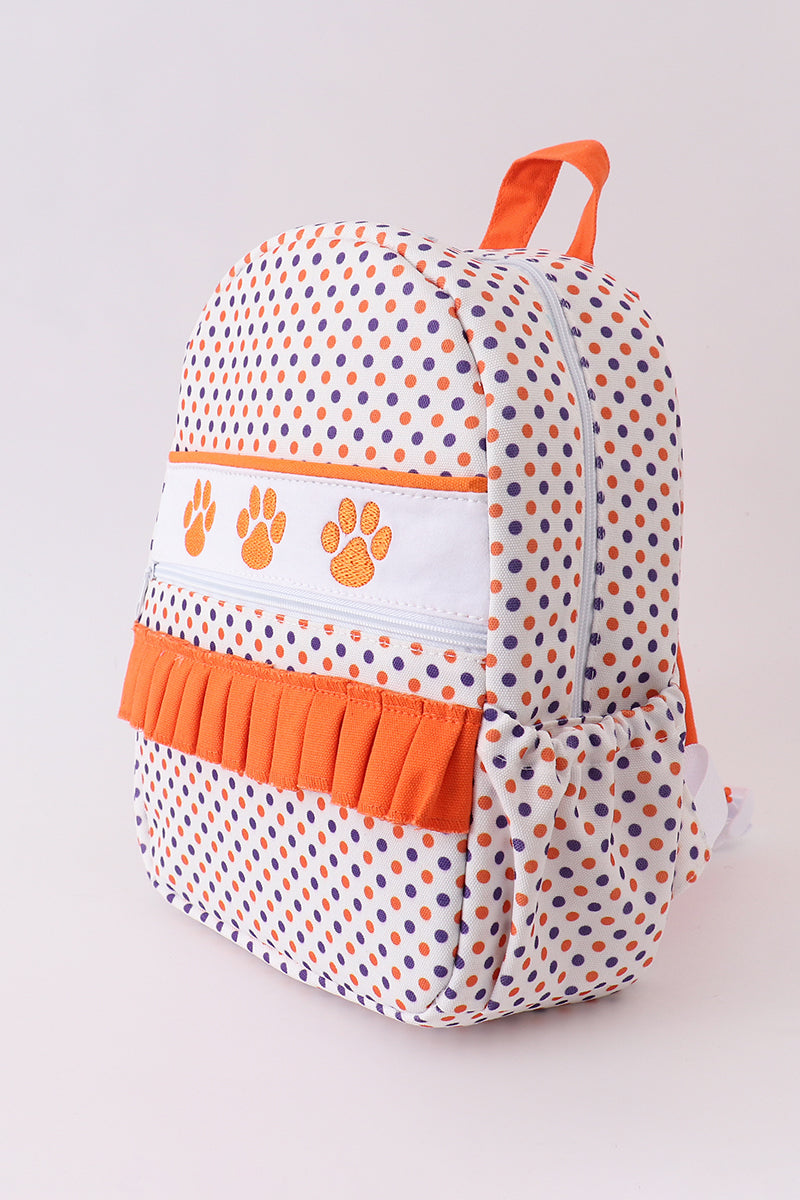 Clemson university embroidery girl schoolbag