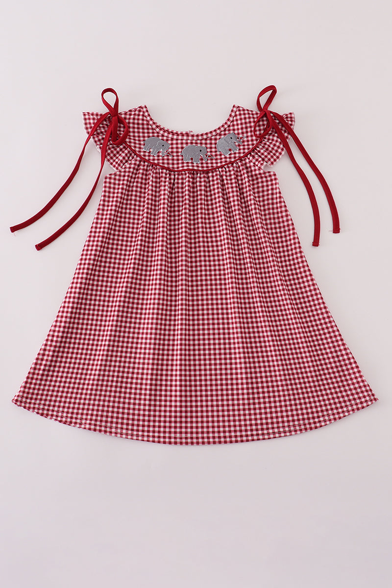 Alabama roll tide elephant embroidery dress
