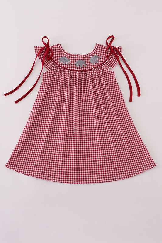 Alabama roll tide elephant embroidery dress