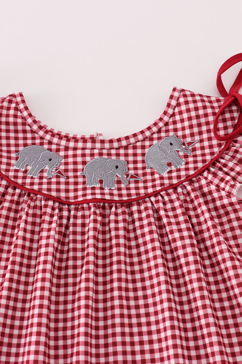 Alabama roll tide elephant embroidery dress
