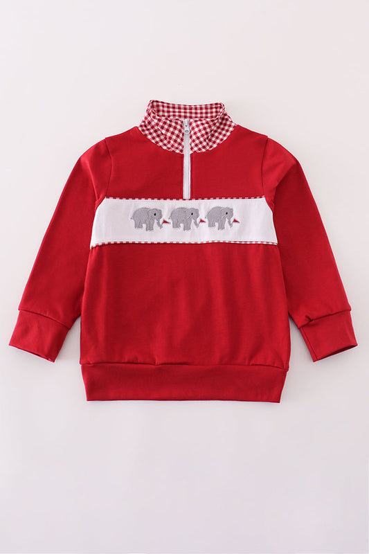 Alabama roll tide elephant embroidery pullover