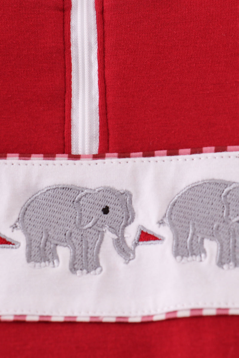 Alabama roll tide elephant embroidery pullover