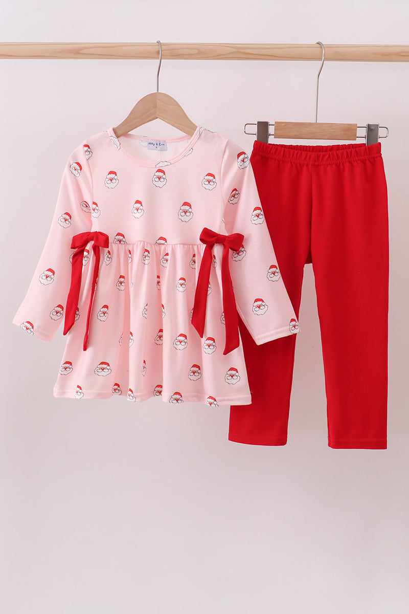 Christmas santa claus print pants set
