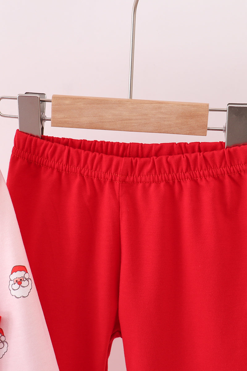 Christmas santa claus print pants set