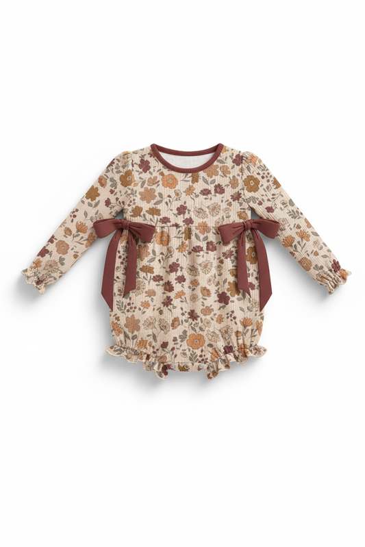 Autumn bloom corduroy ruffle bubble