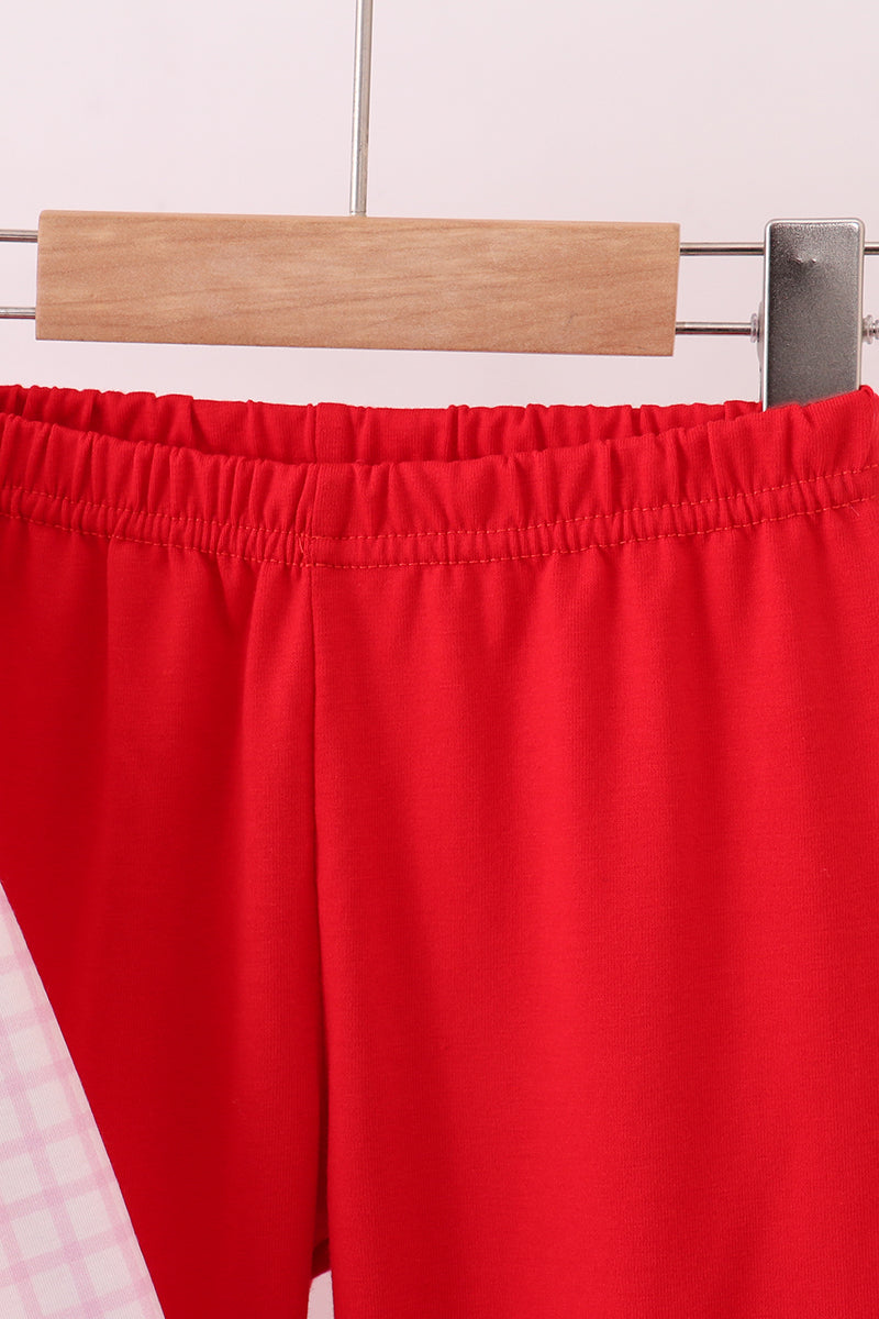 Red princess embroidery pants set