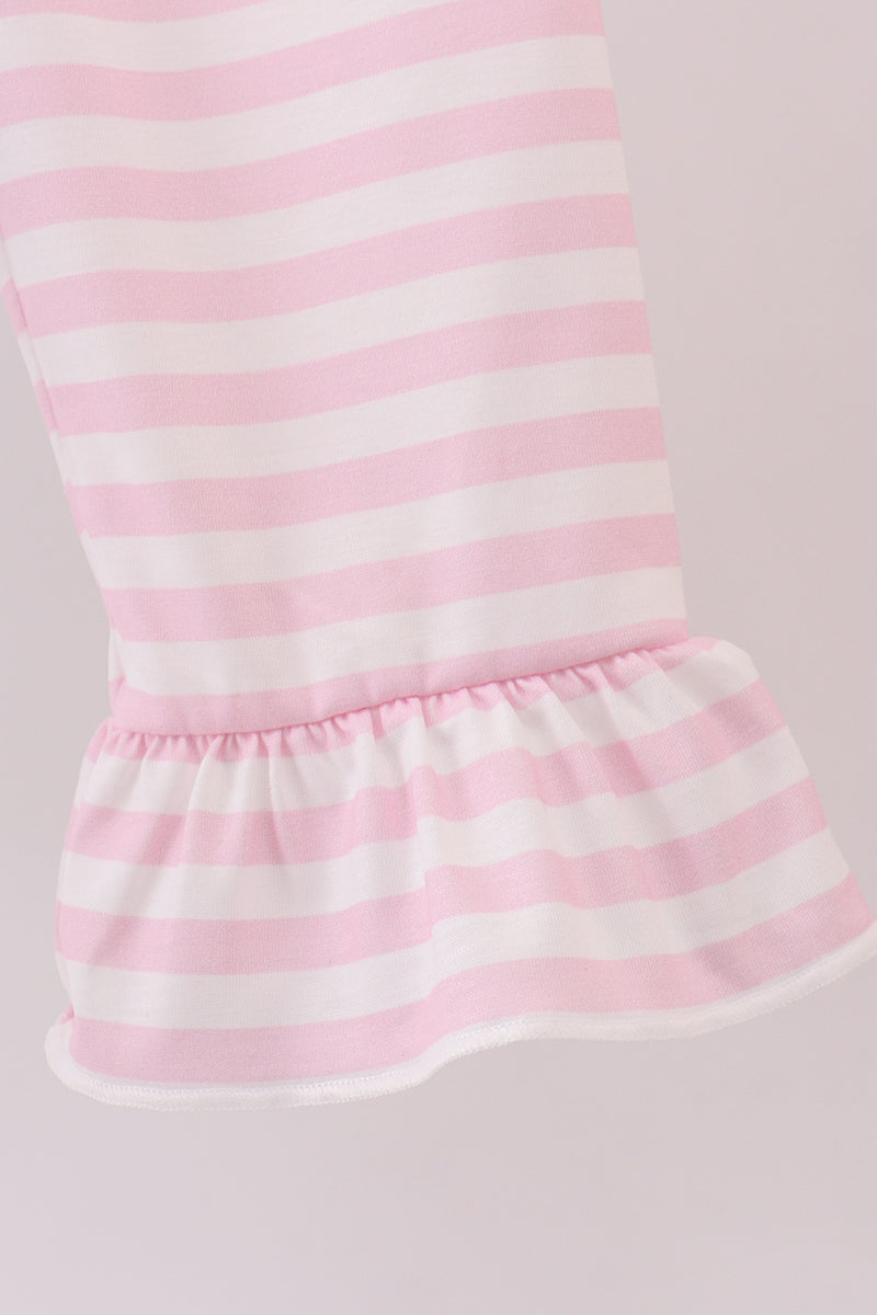 Blue truck heart applique ruffle pants set