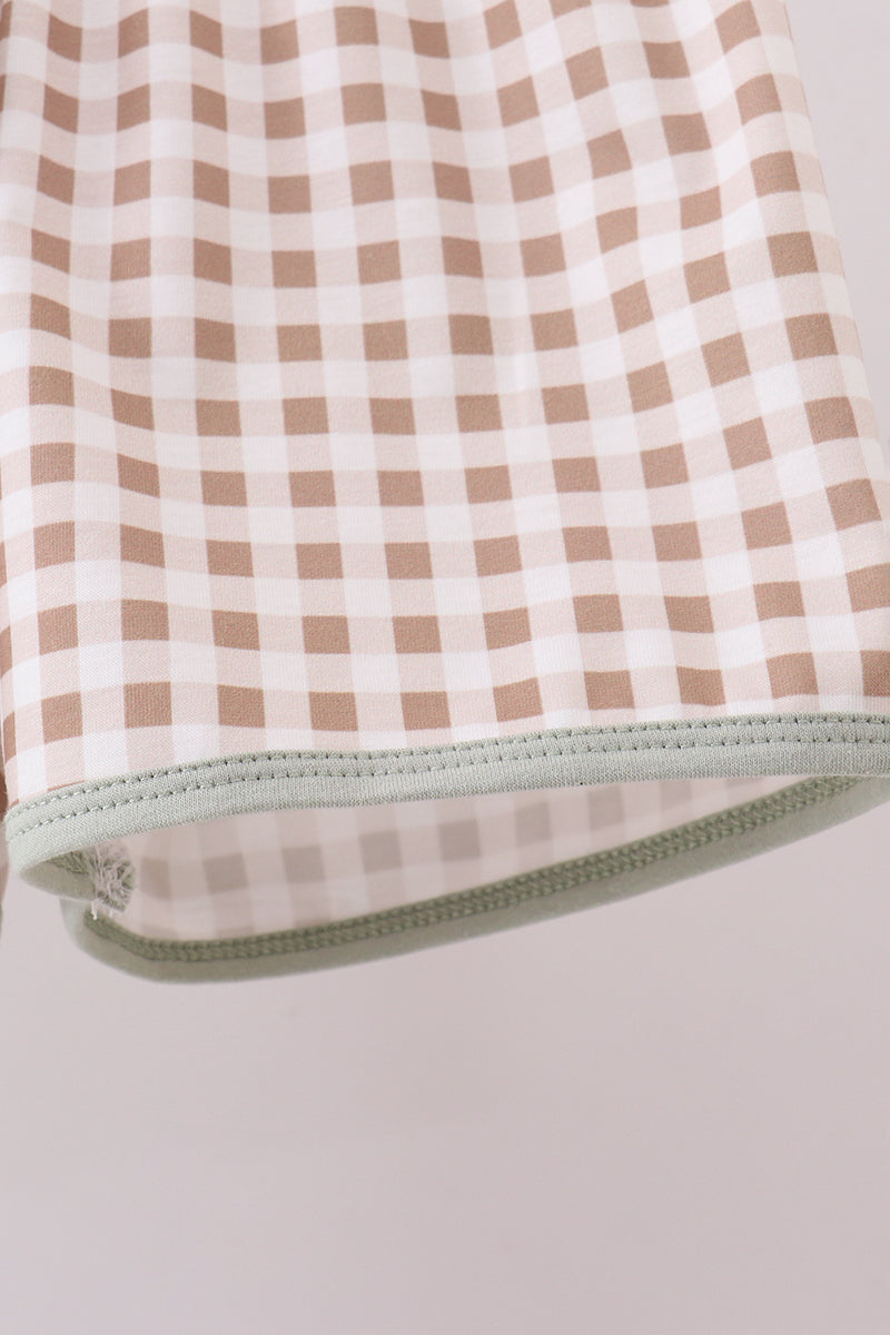Green mallard applique shorts set