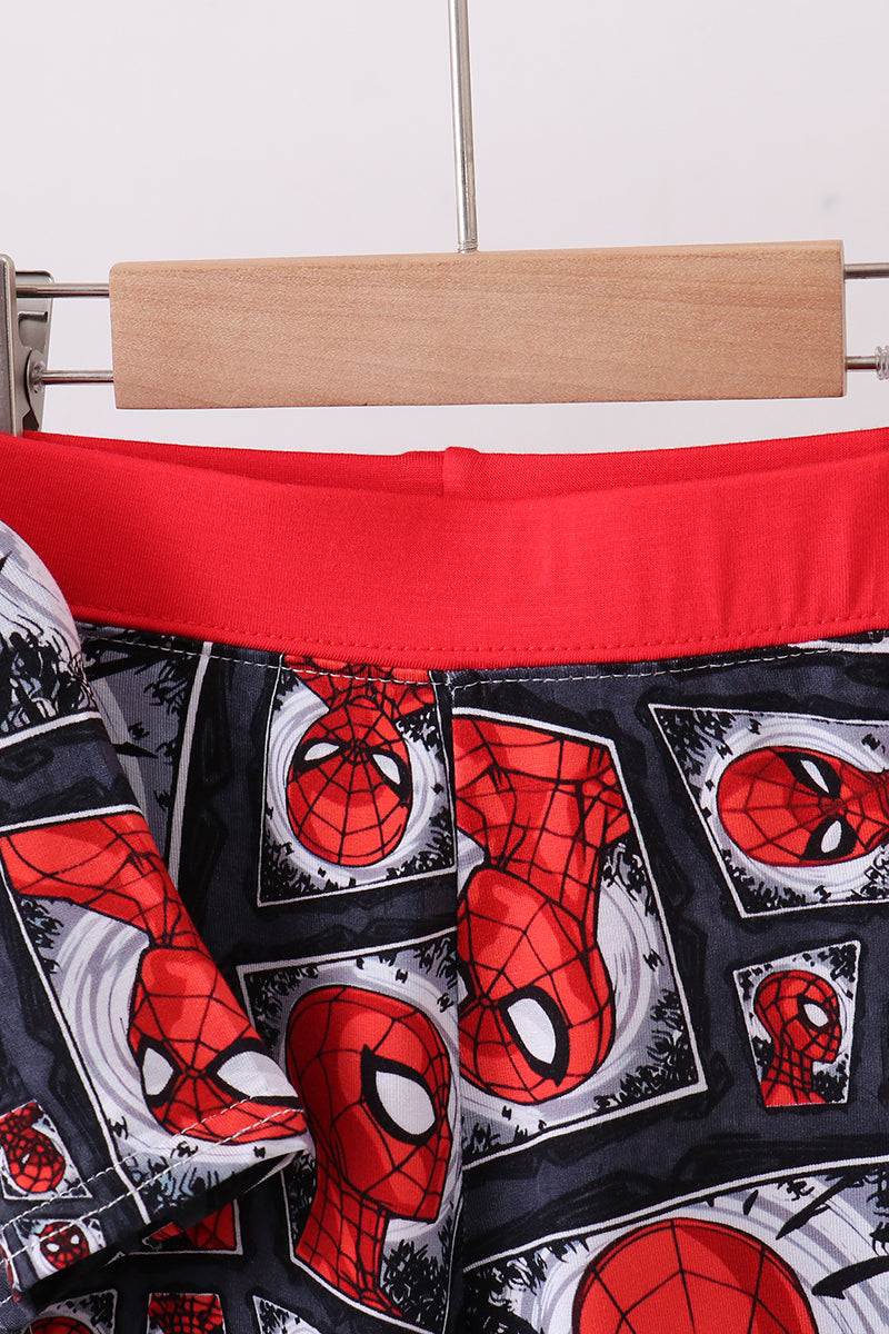 Red character bamboo pajama set