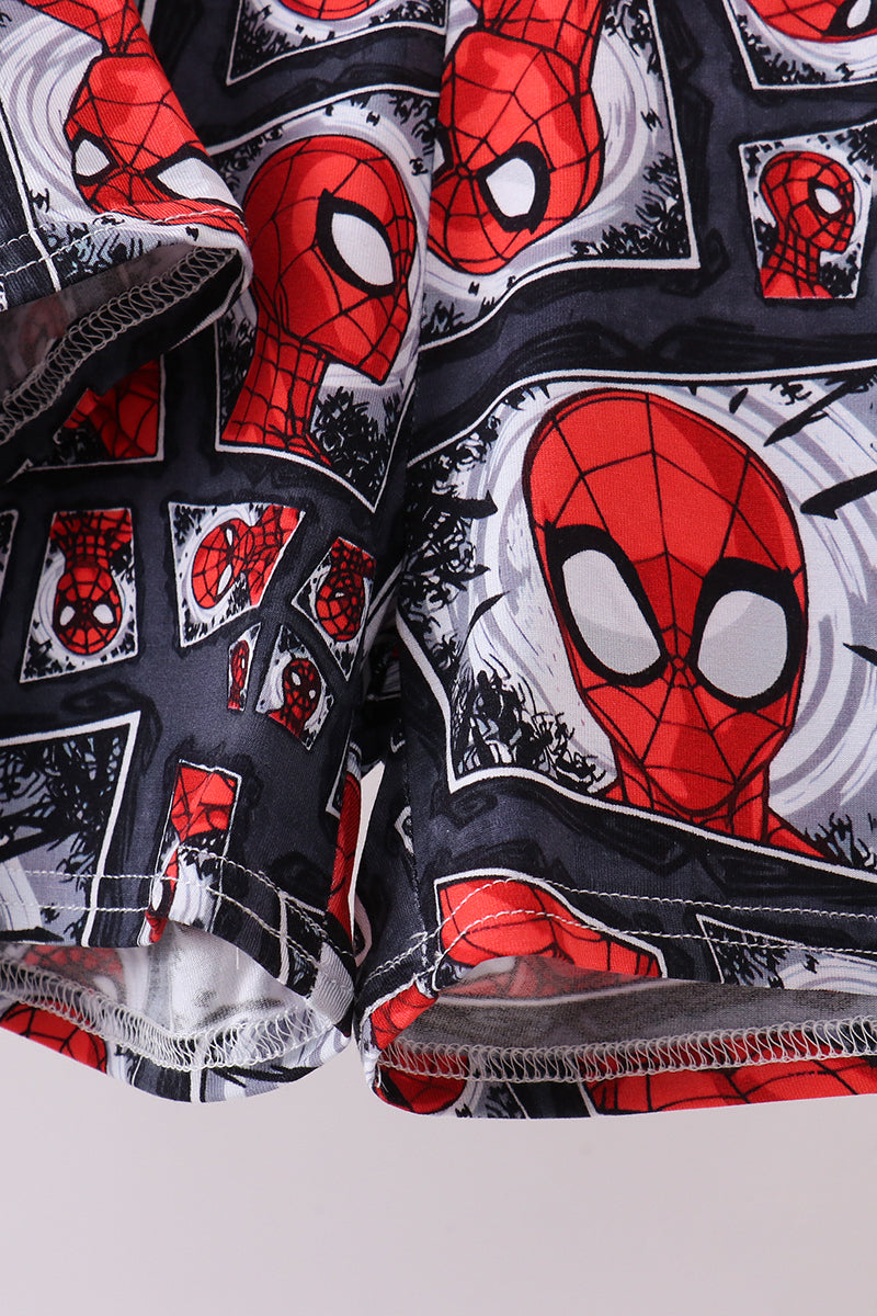 Red character bamboo pajama set