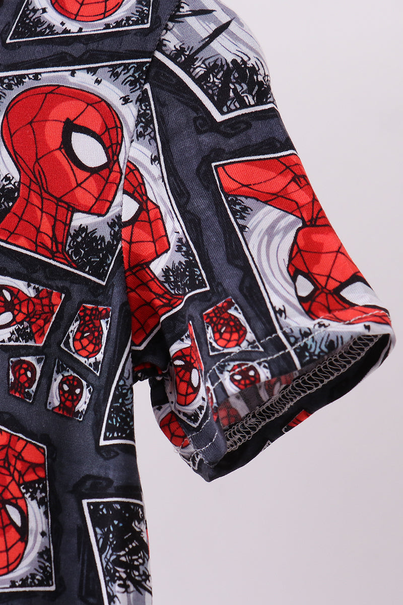 Red character bamboo pajama set