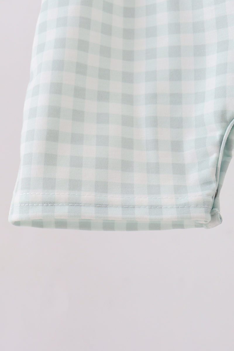 Sage he is risen smocked gingham jonjon
