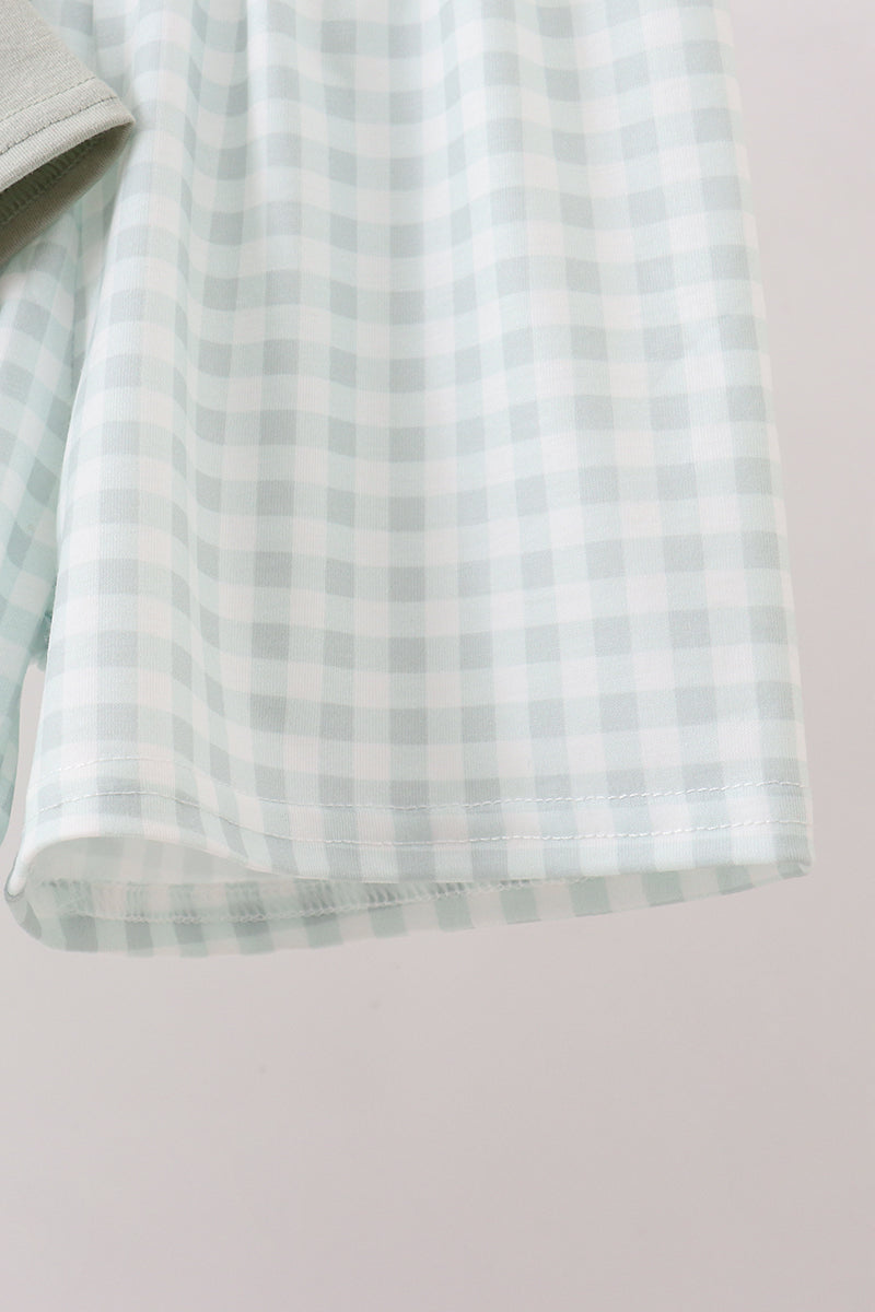 Sage he is risen smocked shorts set