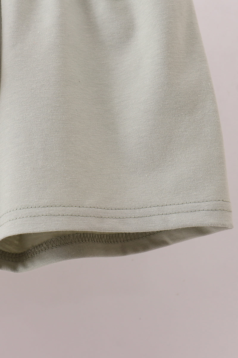 Lawb of god applique plaid shorts set