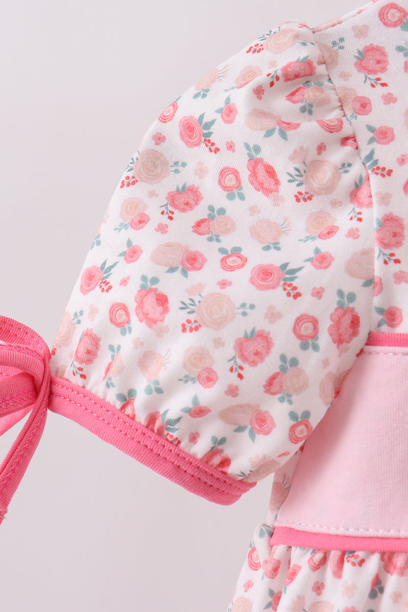 Pink jesus loves me embroidery bloomer set
