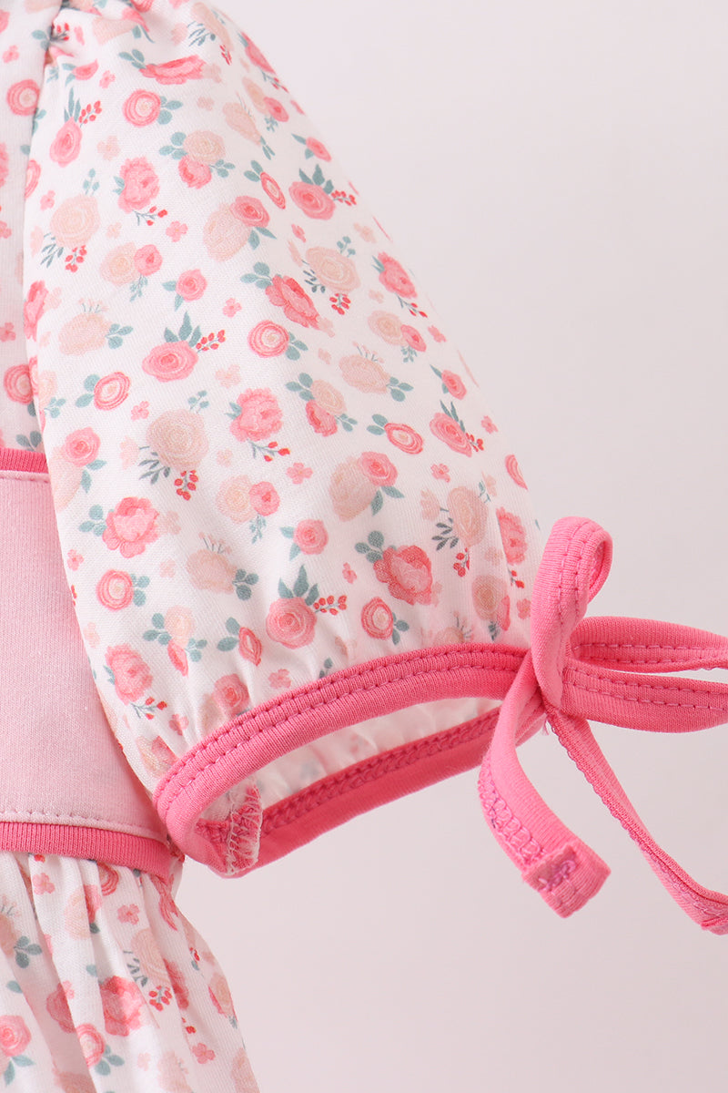 Pink jesus loves me embroidery dress