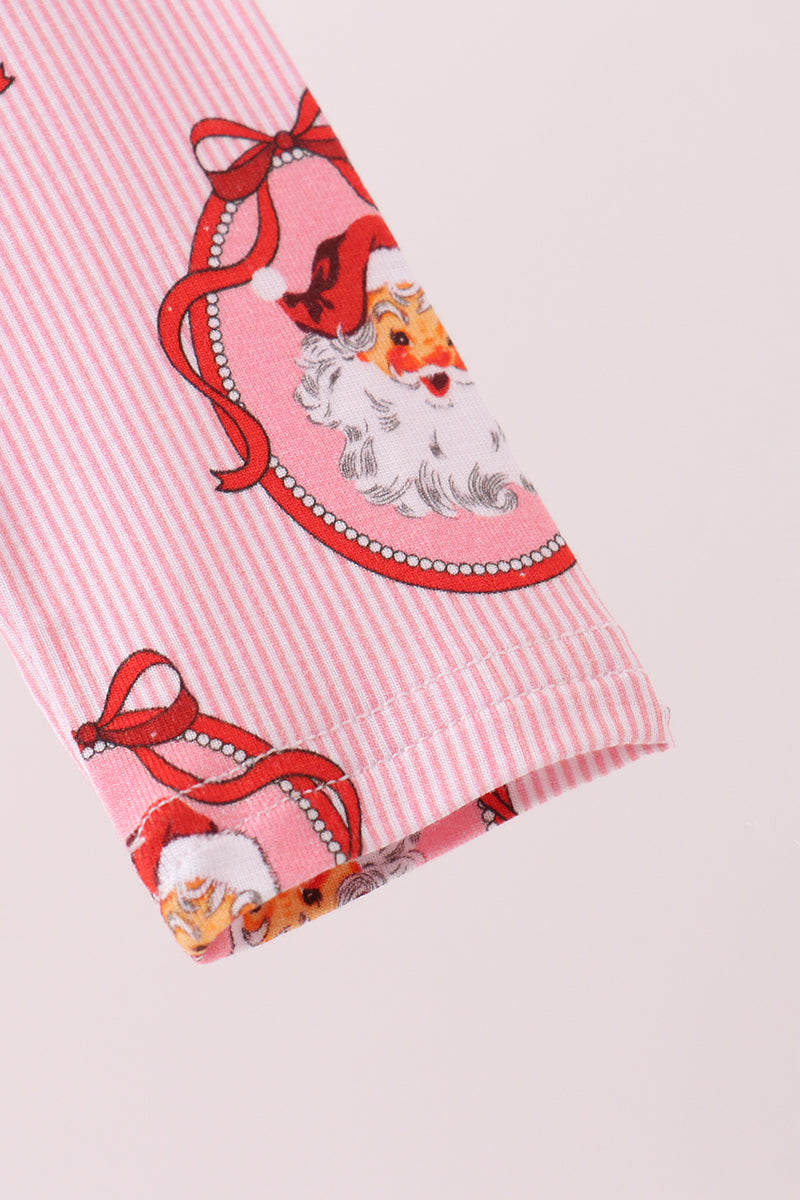 Pink santa claus bamboo ruffle bubble